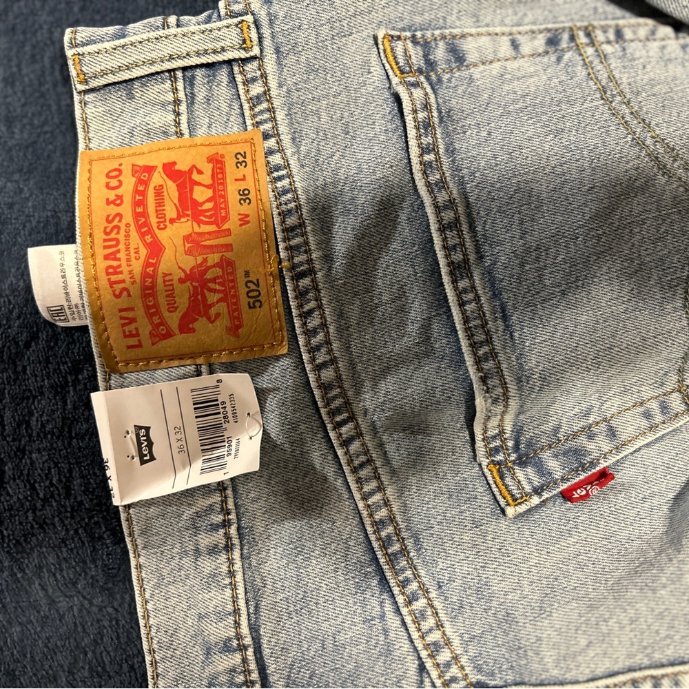 Levi 502 Blue Jeans.